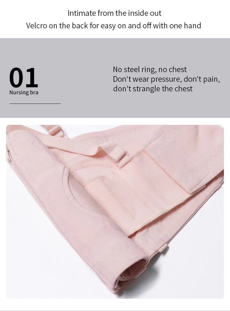 Hands-Free Breast Pump Bra Adjustable Nursing Pumping Bras for Women Breastfeeding Underwear