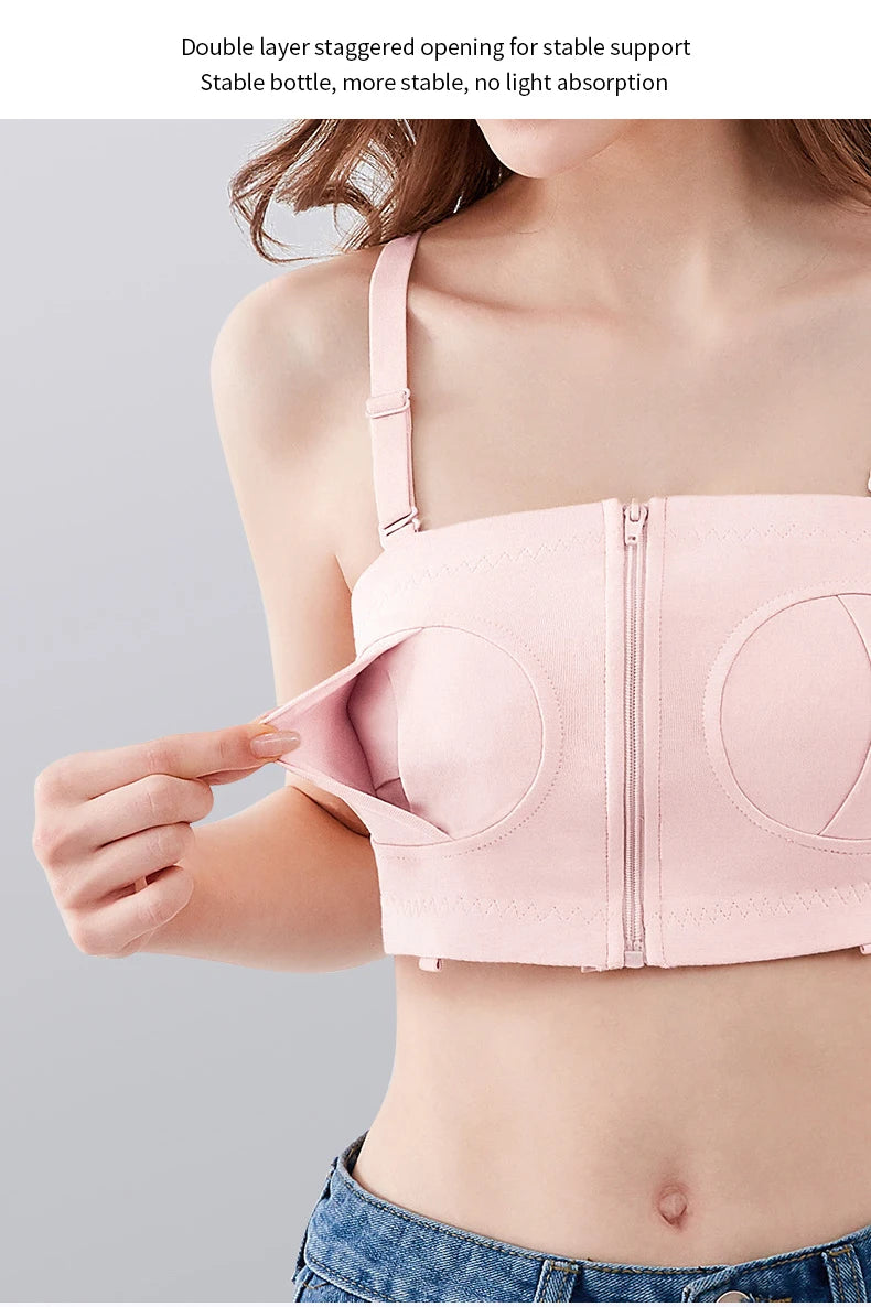 Hands-Free Breast Pump Bra Adjustable Nursing Pumping Bras for Women Breastfeeding Underwear