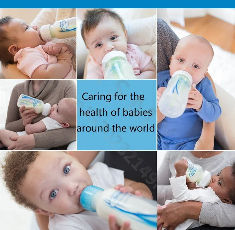 Dr. Brown's newborn glass baby bottle, wide diameter, anti-colic, gas-liquid separation 150ML + 270ML combination set