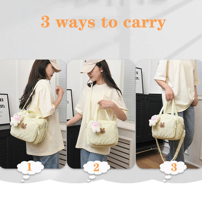 YANZAI Baby Diaper Bag Tote, Mommy Bag Cute Baby Nappy Bag Stroller Bag Crossbody Maternity Bag Travel Bag Baby Storage Bag