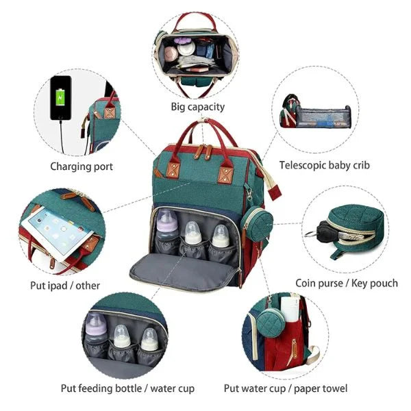 Baby Changing Bag Green