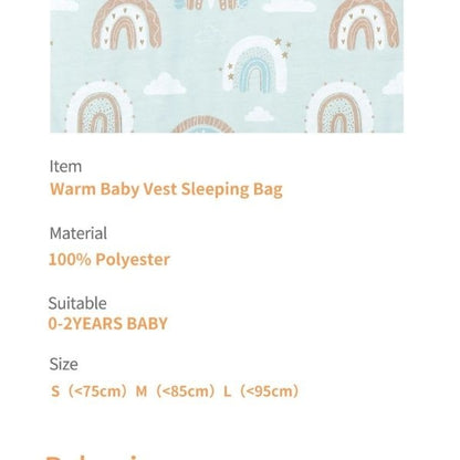 Baby Bag Sleeping white with pastel sun