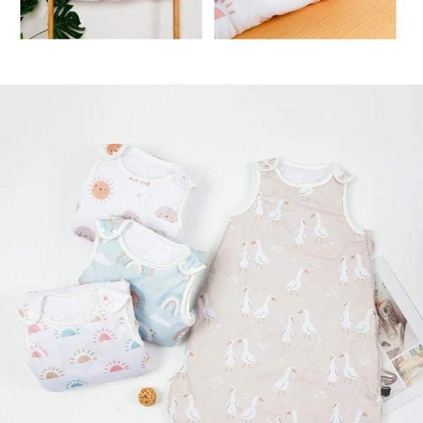 Baby Bag Sleeping white with pastel sun