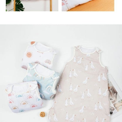 Baby Bag Sleeping white with pastel sun