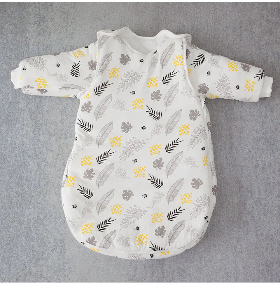 Baby Sleeping Bag Vest Sleep Bag With Sleeves Detachable Convenient Change Diaper 100% Cotton Printed Newborn Baby Carriage Sack