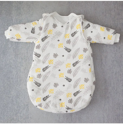 Baby Sleeping Bag Vest Sleep Bag With Sleeves Detachable Convenient Change Diaper 100% Cotton Printed Newborn Baby Carriage Sack