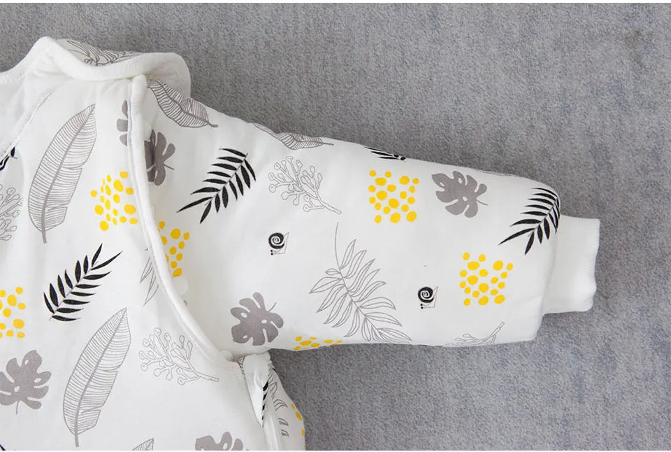 Baby Sleeping Bag Vest Sleep Bag With Sleeves Detachable Convenient Change Diaper 100% Cotton Printed Newborn Baby Carriage Sack