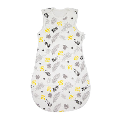 Baby Sleeping Bag Vest Sleep Bag With Sleeves Detachable Convenient Change Diaper 100% Cotton Printed Newborn Baby Carriage Sack