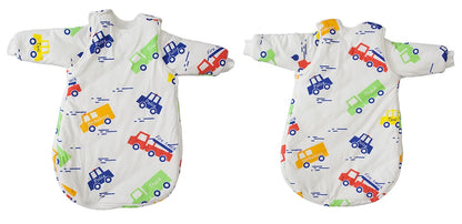 Baby Sleeping Bag Vest Sleep Bag With Sleeves Detachable Convenient Change Diaper 100% Cotton Printed Newborn Baby Carriage Sack
