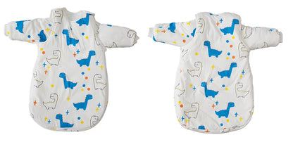 Baby Sleeping Bag Vest Sleep Bag With Sleeves Detachable Convenient Change Diaper 100% Cotton Printed Newborn Baby Carriage Sack