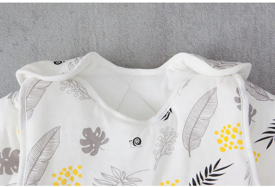 Baby Sleeping Bag Vest Sleep Bag With Sleeves Detachable Convenient Change Diaper 100% Cotton Printed Newborn Baby Carriage Sack