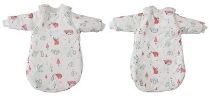 Baby Sleeping Bag Vest Sleep Bag With Sleeves Detachable Convenient Change Diaper 100% Cotton Printed Newborn Baby Carriage Sack