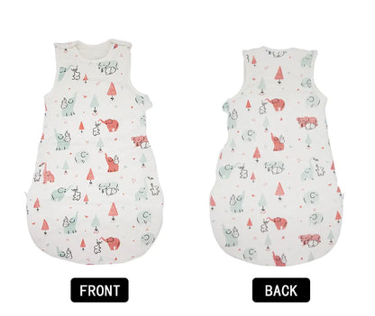 Baby Sleeping Bag Vest Sleep Bag With Sleeves Detachable Convenient Change Diaper 100% Cotton Printed Newborn Baby Carriage Sack