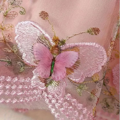 Pink Baby Girl Lace Outfit Set