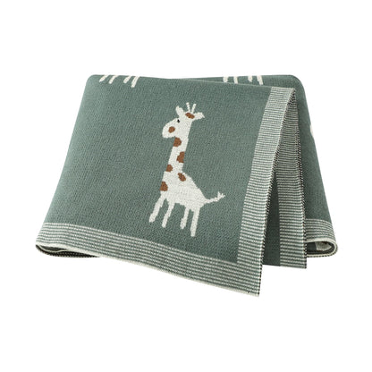 Cotton Knitted Baby Blanket Newborn Boys Girls Super Soft Stroller Basket Swaddle Wrap Plaid 100*80cm Infant Receiving Bed Quilt