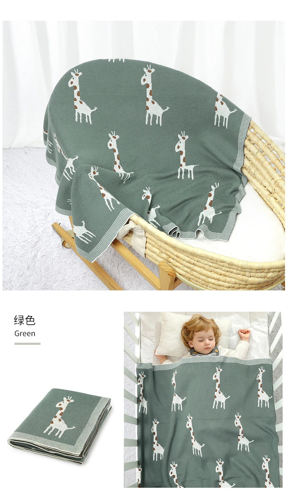 Cotton Knitted Baby Blanket Newborn Boys Girls Super Soft Stroller Basket Swaddle Wrap Plaid 100*80cm Infant Receiving Bed Quilt