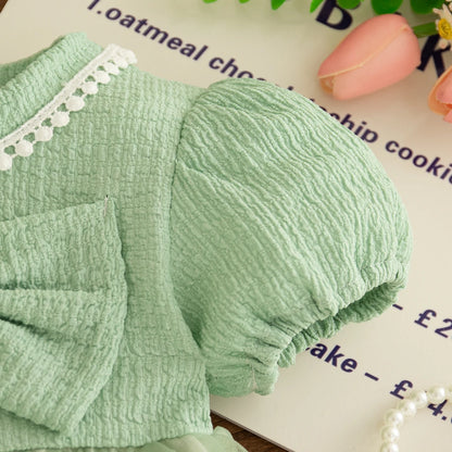 Bow Chiffon Baby Girl Dress Summer New Sweet And Cute Children'S Clothing (6 Months -3 Years Old)