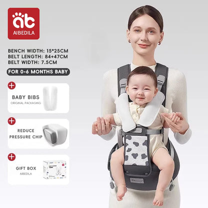 AIBEDILA Ergonomic Baby Carrier Kangaroo Sling Infant Wrap 0-6 Months Back Front Facing Backpack Style Newborn Bag