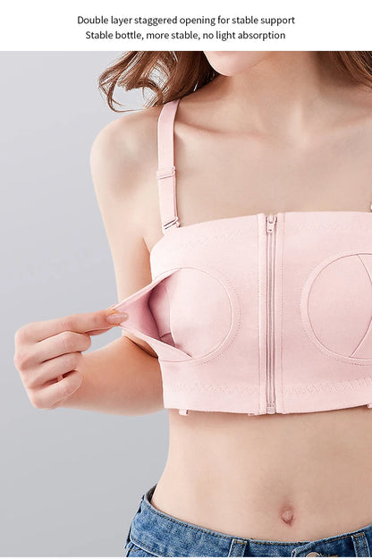 Hands-Free Breast Pump Bra Adjustable Nursing Pumping Bras for Women Breastfeeding Underwear
