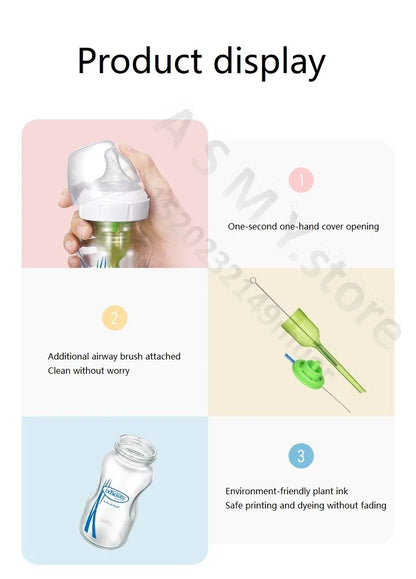Dr. Brown's newborn glass baby bottle, wide diameter, anti-colic, gas-liquid separation 150ML + 270ML combination set