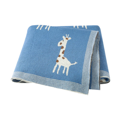 Cotton Knitted Baby Blanket Newborn Boys Girls Super Soft Stroller Basket Swaddle Wrap Plaid 100*80cm Infant Receiving Bed Quilt