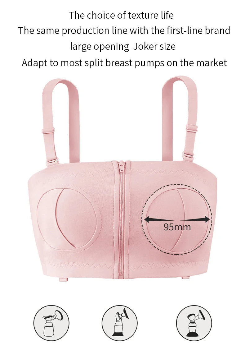 Hands-Free Breast Pump Bra Adjustable Nursing Pumping Bras for Women Breastfeeding Underwear