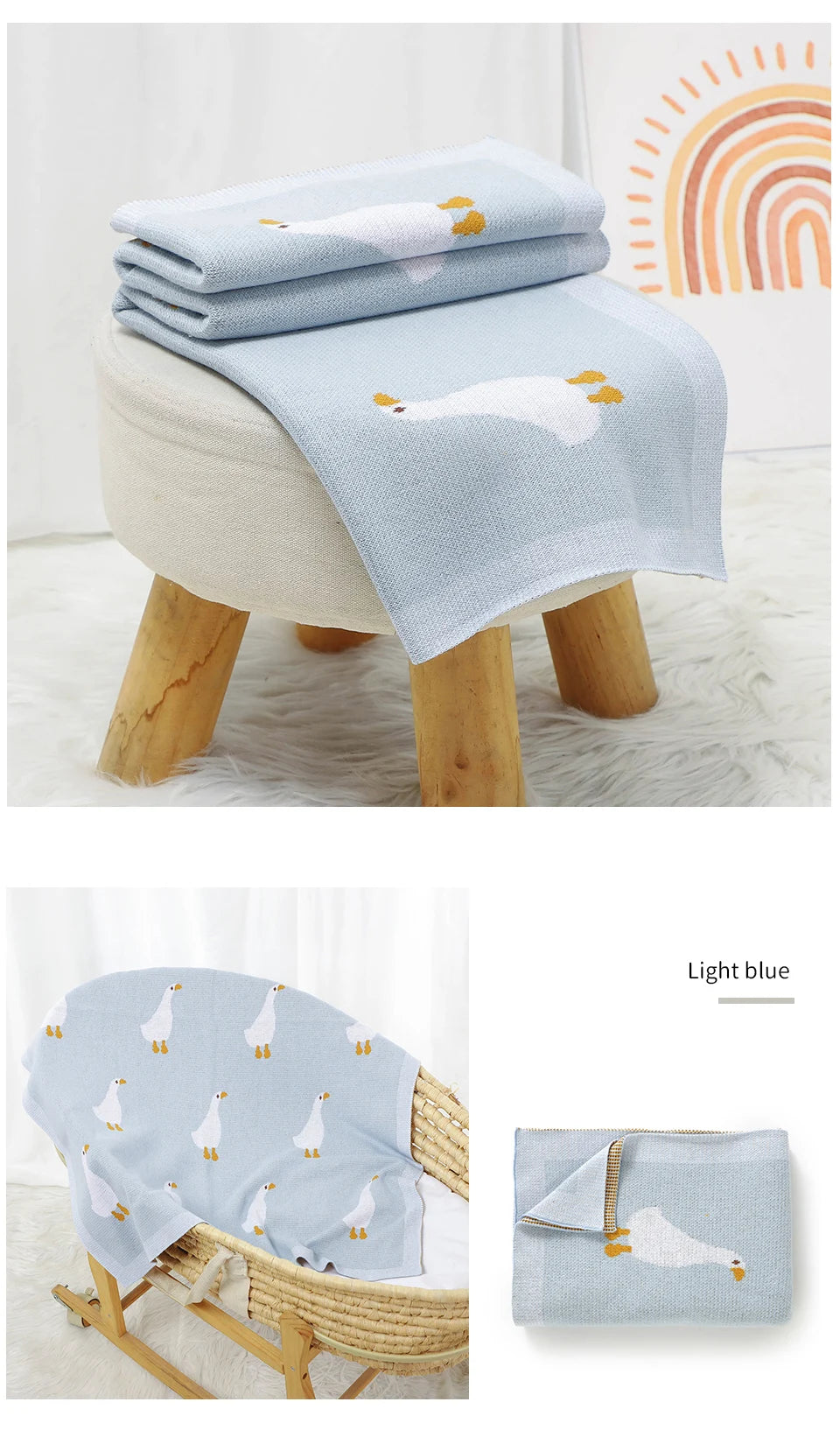 Baby Blankets Quilts 90*70cm Knitted Newborn Boys Girls Stroller Basket Swaddle Wrap Sleeping Sack Infant Cotton Bedding Covers