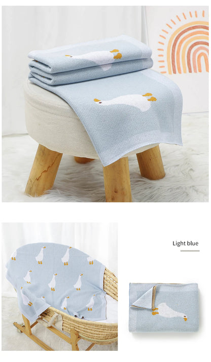 Baby Blankets Quilts 90*70cm Knitted Newborn Boys Girls Stroller Basket Swaddle Wrap Sleeping Sack Infant Cotton Bedding Covers