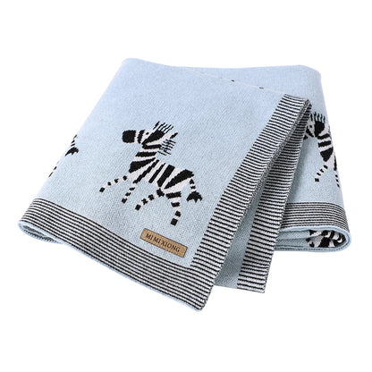 Cotton Knitted Baby Blanket Newborn Boys Girls Super Soft Stroller Basket Swaddle Wrap Plaid 100*80cm Infant Receiving Bed Quilt
