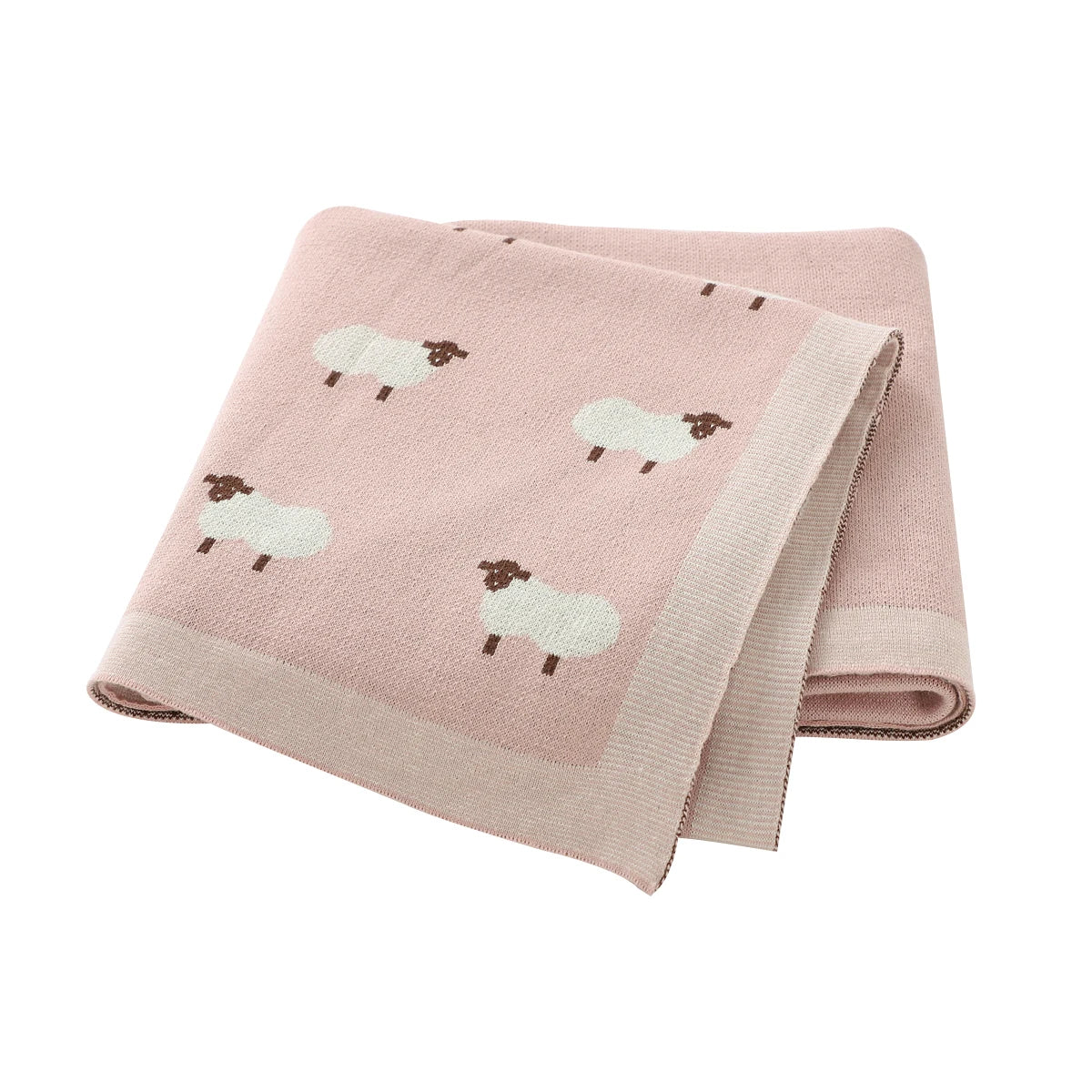 Cotton Knitted Baby Blanket Newborn Boys Girls Super Soft Stroller Basket Swaddle Wrap Plaid 100*80cm Infant Receiving Bed Quilt