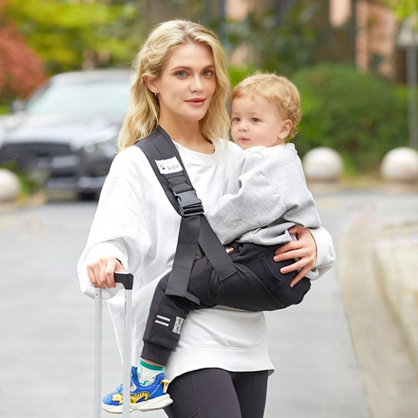 Outdoor Portable Baby Carrier for 1-36 Months Todders Adjustable Kids Baby Waist Belt MultiFunctional Foldable Storage