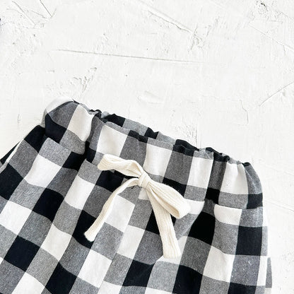 Newborn Boys Baby Clothing Set Girls Casual 2Pcs Letter Printed Short Sleeved T-shirt+Checkered Shorts Infant Outfit 0-3Y
