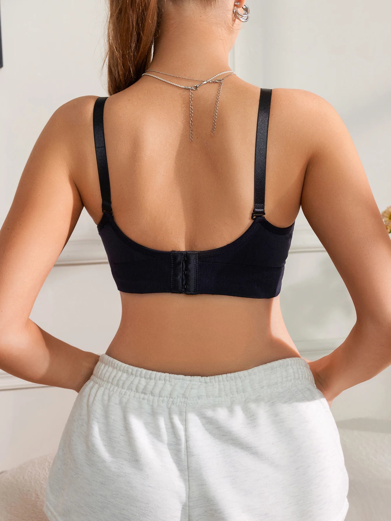 3-pieces of Maternity nursing bra Double layer cloth  Comfortable solid color nursing bra  Adjustable shoulder strap