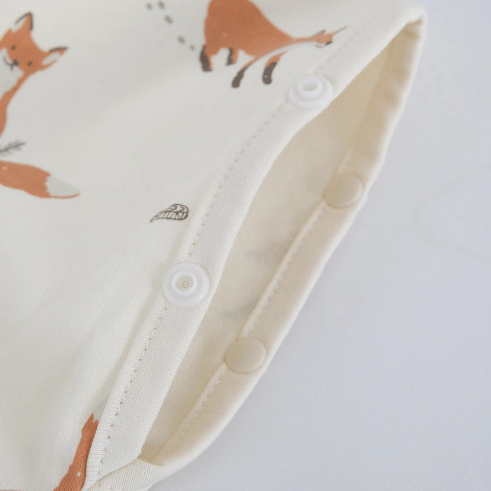Baby Sleeping Bag 0-12Months Cute Cartoon Baby Swaddle Wrap With Removable Button 2-Ways Zipper 100%Cotton Summer Thin Sleepsack