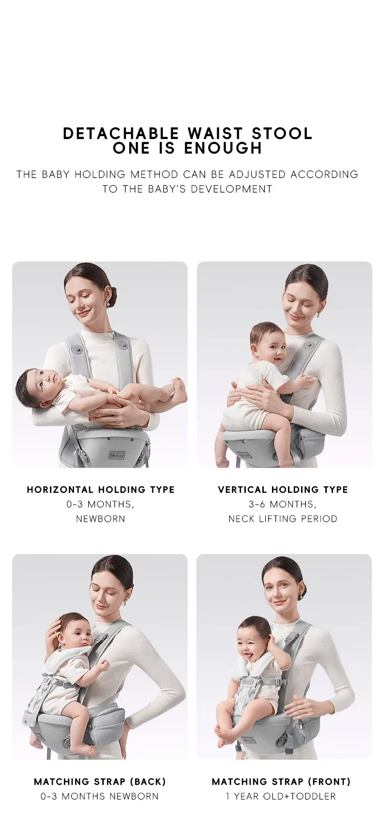 AIBEDILA Ergonomic Baby Carrier Kangaroo Sling Infant Wrap 0-6 Months Back Front Facing Backpack Style Newborn Bag