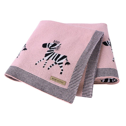 Cotton Knitted Baby Blanket Newborn Boys Girls Super Soft Stroller Basket Swaddle Wrap Plaid 100*80cm Infant Receiving Bed Quilt