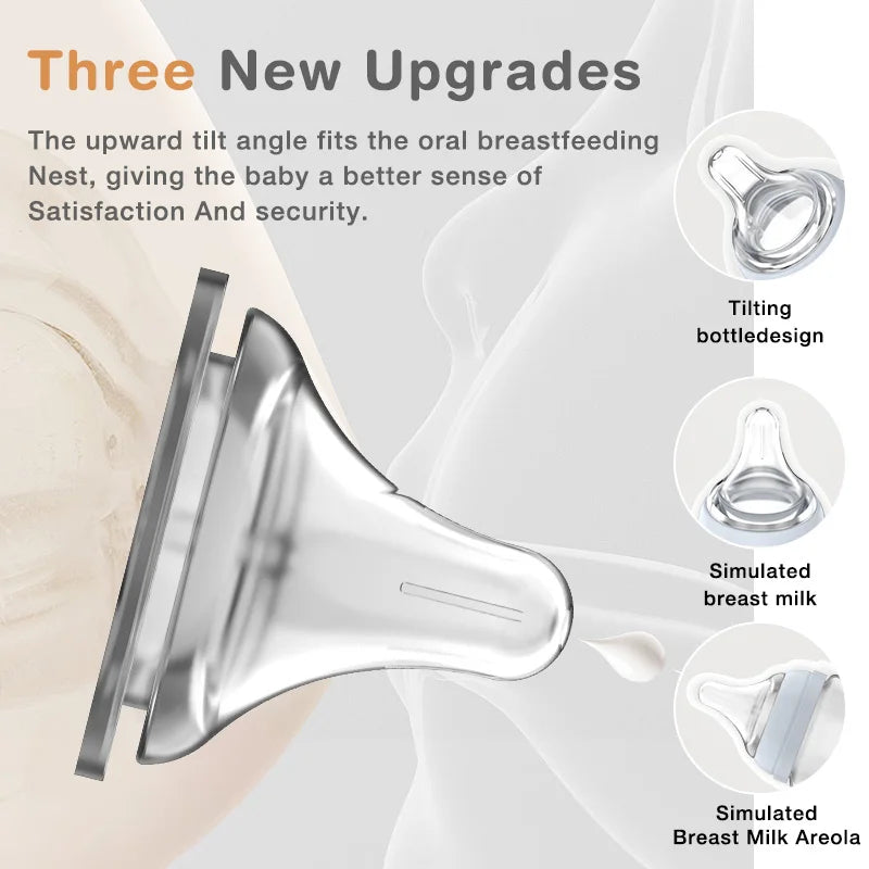 Newborn Glass Bottles 90/160ML Anti-Choke Baby Bottle Anti-flatulence Milk Feeding Bottles Infant BPA Free For 0-6Month