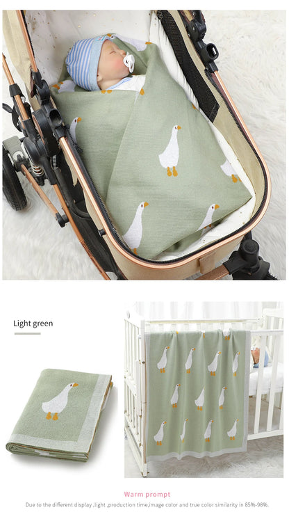 Baby Blankets Quilts 90*70cm Knitted Newborn Boys Girls Stroller Basket Swaddle Wrap Sleeping Sack Infant Cotton Bedding Covers