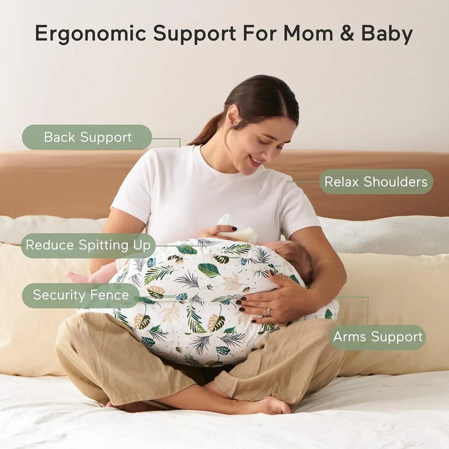 Multifunctional Nursing , Detachable Baby Feeding Cushion and Pregnancy Support Pillow for Legs and Sleep  Comfortable