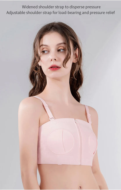 Hands-Free Breast Pump Bra Adjustable Nursing Pumping Bras for Women Breastfeeding Underwear