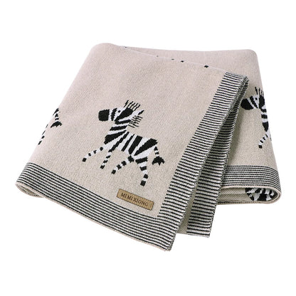 Cotton Knitted Baby Blanket Newborn Boys Girls Super Soft Stroller Basket Swaddle Wrap Plaid 100*80cm Infant Receiving Bed Quilt