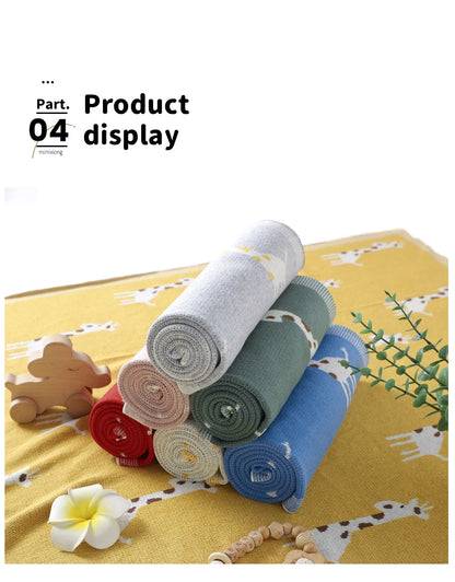 Cotton Knitted Baby Blanket Newborn Boys Girls Super Soft Stroller Basket Swaddle Wrap Plaid 100*80cm Infant Receiving Bed Quilt