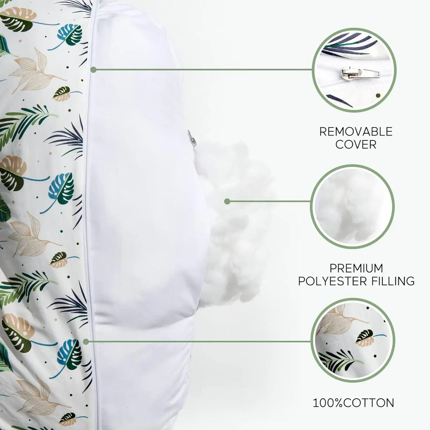 Multifunctional Nursing , Detachable Baby Feeding Cushion and Pregnancy Support Pillow for Legs and Sleep  Comfortable