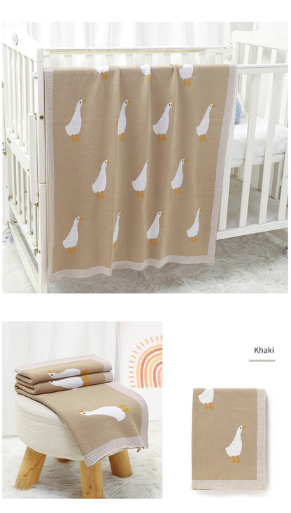Baby Blankets Quilts 90*70cm Knitted Newborn Boys Girls Stroller Basket Swaddle Wrap Sleeping Sack Infant Cotton Bedding Covers