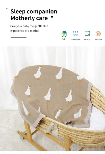 Baby Blankets Quilts 90*70cm Knitted Newborn Boys Girls Stroller Basket Swaddle Wrap Sleeping Sack Infant Cotton Bedding Covers