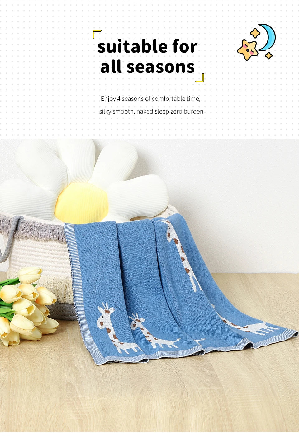 Cotton Knitted Baby Blanket Newborn Boys Girls Super Soft Stroller Basket Swaddle Wrap Plaid 100*80cm Infant Receiving Bed Quilt