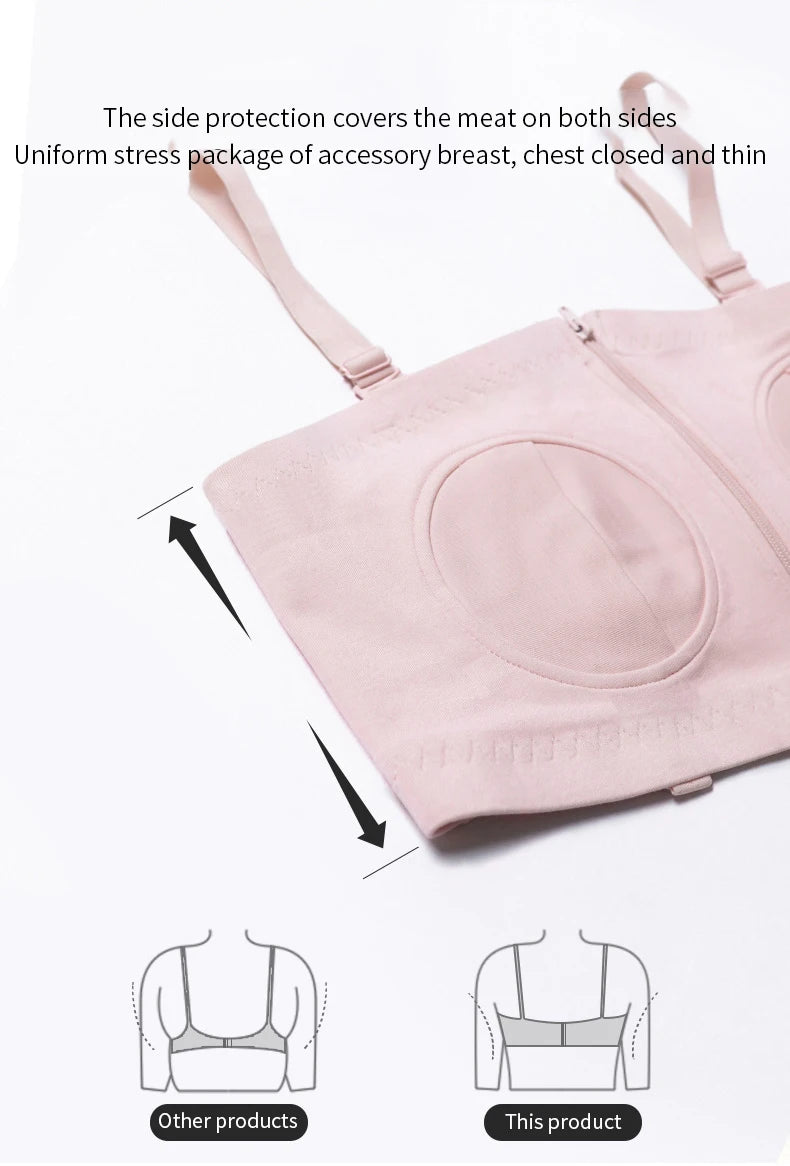 Hands-Free Breast Pump Bra Adjustable Nursing Pumping Bras for Women Breastfeeding Underwear