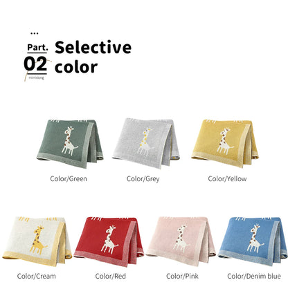 Cotton Knitted Baby Blanket Newborn Boys Girls Super Soft Stroller Basket Swaddle Wrap Plaid 100*80cm Infant Receiving Bed Quilt