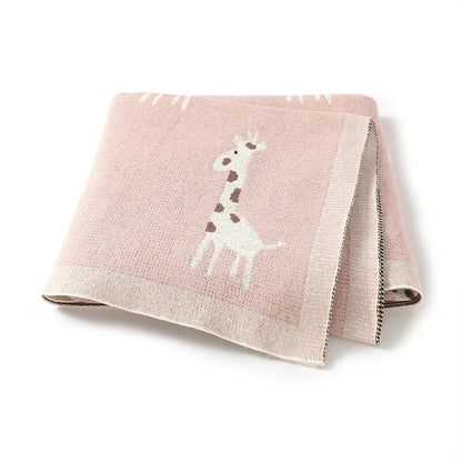 Cotton Knitted Baby Blanket Newborn Boys Girls Super Soft Stroller Basket Swaddle Wrap Plaid 100*80cm Infant Receiving Bed Quilt