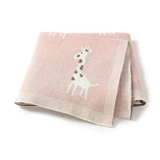 Cotton Knitted Baby Blanket Newborn Boys Girls Super Soft Stroller Basket Swaddle Wrap Plaid 100*80cm Infant Receiving Bed Quilt